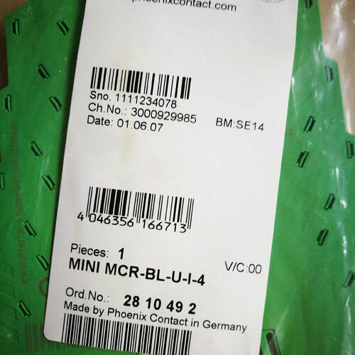 议价*现货*菲尼克斯隔离器 MINI MCR-BL-U-I-4  2810492 质保一年