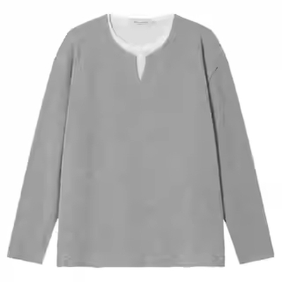 CLIMAXVISION华夫格假两件长袖