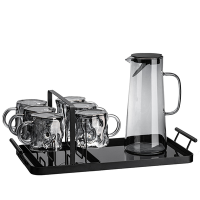 玻璃杯套装带把手家用待客大容量