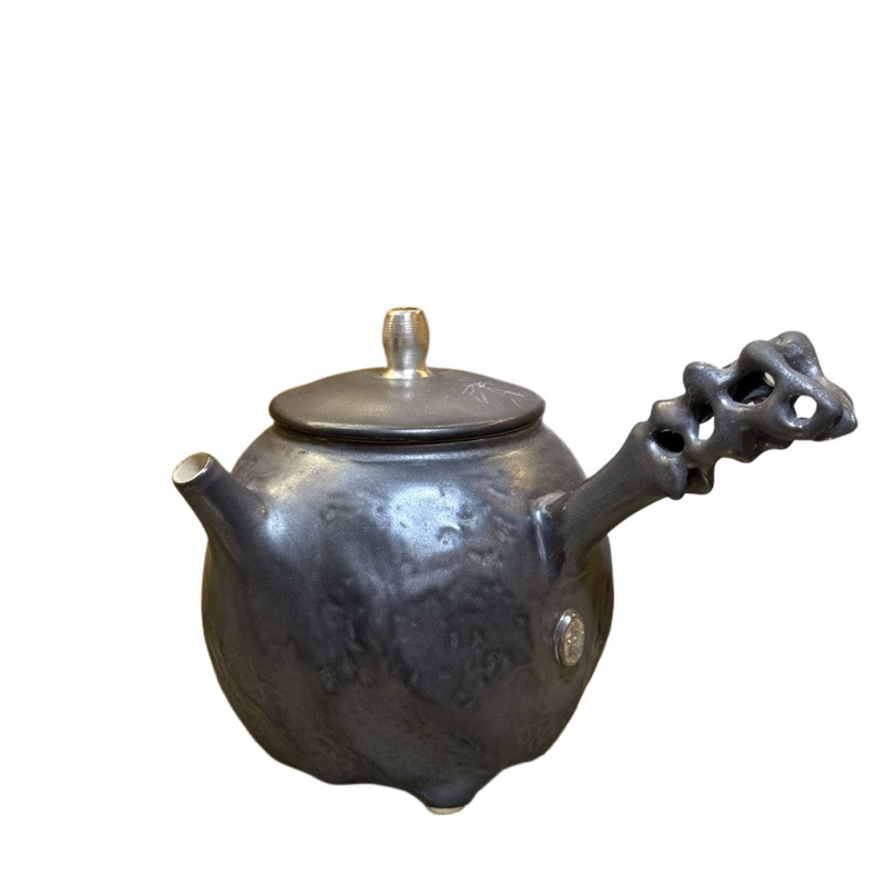 春节茶礼柴烧茶具功夫茶具造型特别三才盖碗黑釉泡茶壶公道杯茶滤