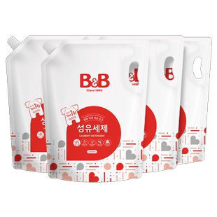 【自营】韩国保宁米迪恩必恩贝进口宝宝洗衣液补充装2100ml*4袋