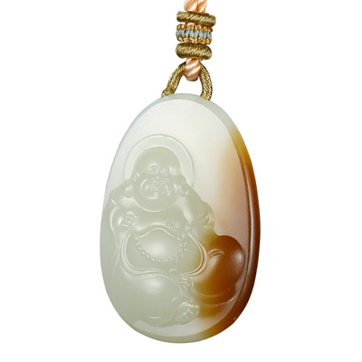 和田玉佛公吊坠女款玉坠
