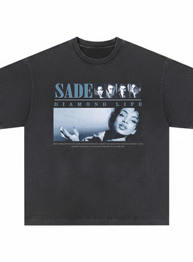 Sade 短袖T恤 Diamond Life莎黛流行乐手钻石人生人像印花男女Tee