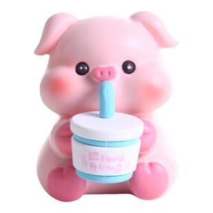 喝咖啡柴犬小熊解压办公室装饰桌面工位摆件车内治愈系礼物送同事