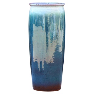 大号九尾狐高花盆家用高款垂丝茉莉多肉花盆陶瓷悬崖老桩粗陶直筒