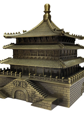 西安旅游纪念品钟楼模型陕西特色