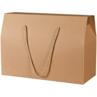 牛皮纸包装盒传统礼品盒子牛肉羊肉熟食风干鸡通用礼品空盒年货