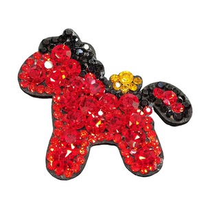 米龙原创设计可爱小马水钻发夹精致侧边刘海掰掰夹发饰鸭夹胸针