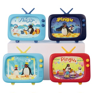 3D-JP企鹅兄妹系列Pingu迷你拼图80片盲盒桌面摆件解闷玩具Q1299