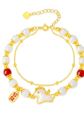 招财小马手串S925纯银本命年手饰