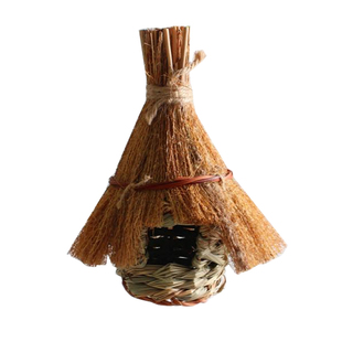 创意宠物鸟屋 悬挂草编鸟窝 手工幼儿园环境布置空中吊饰阳台田园