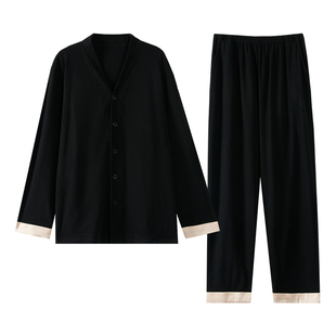 德绒男士秋冬大码睡衣男2025新款加绒加厚可外穿春秋季家居服套装