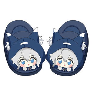 第五人格守夜人囚徒入殓师奈布cosplay礼物冬季毛绒棉拖鞋全包跟