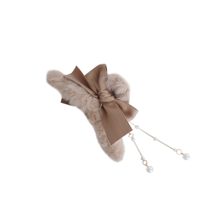 GUKUALI 日韩春夏蝴蝶结流苏大抓夹简约百搭后脑勺发夹发饰鲨鱼夹