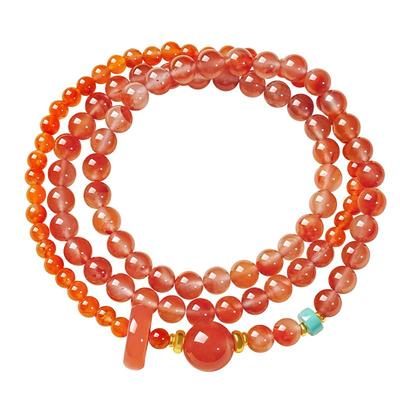 宫里上新天然冰飘南红玛瑙手串