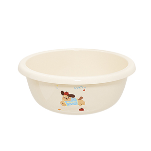 简约奶油风洗脸盆家用塑料盆子儿童洗漱盆学生洗衣泡