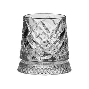 轻奢水晶玻璃旋转杯威士忌杯礼盒套装高档情侣杯洋酒杯新婚伴手礼