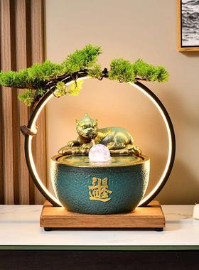 金蟾貔貅招财流水喷泉摆件客厅玄关办公室循环水景装饰开业乔迁礼