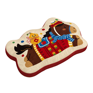 马年新年氛围感卡通可爱红色沙发客厅抱枕家用靠枕套床头上靠背垫