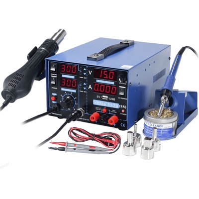 谊华853D升级三合一焊台风枪电源