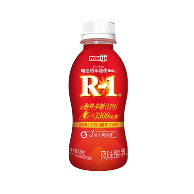 明治meiji佰乐益优R-1风味酸乳