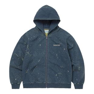 thisisneverthat®Indigo Dyed Zip Up Hoodie秋冬泼墨卫衣外套