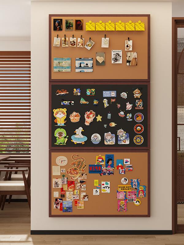 【新家墙面装饰】磁吸高级墙面黑板软木板展示创意感客厅墙照片