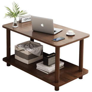 小桌子简易家用小茶几出租屋用客厅小户型简约实木沙发边几置物架