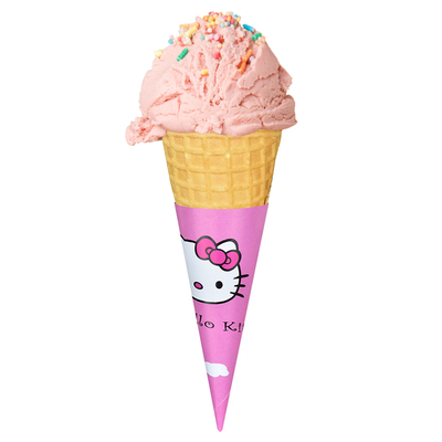 彩虹冰淇淋热奶宝甜筒蛋糕装饰筒