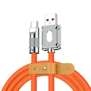 配耐Type-c数据线120w超级快充极客线typec锌合金接头适用华为vivo小米oppo荣耀安卓手机充电器6A闪充双tpc口