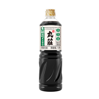 丸庄本酿造黑豆特级酱油生抽减盐0添加家用调味正品1L装