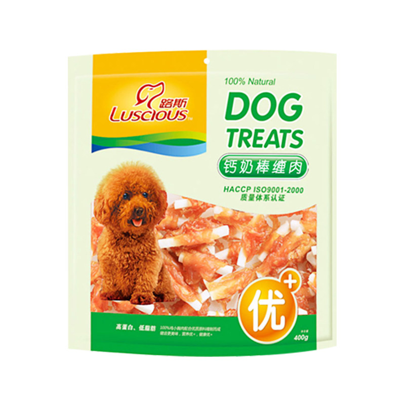 路斯钙奶棒缠肉洁齿补钙狗犬零食