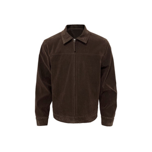 BUFANSTUDIO巴恩风游猎夹克英国绒复古翻领麂皮外套cleanfit男潮