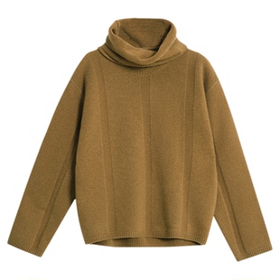 ltyp旅途原品【限量五折】100%澳毛毛衣可拆卸围脖两件套针织衫女