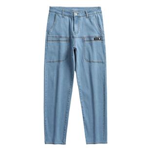 2025(新品)春秋百搭六兜牛仔裤男宽松直筒裤子男士弹力多口袋长裤