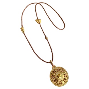 手工编织四股绳新中式挂链万能项链男女平安扣吊坠绳八宝罗盘绳子