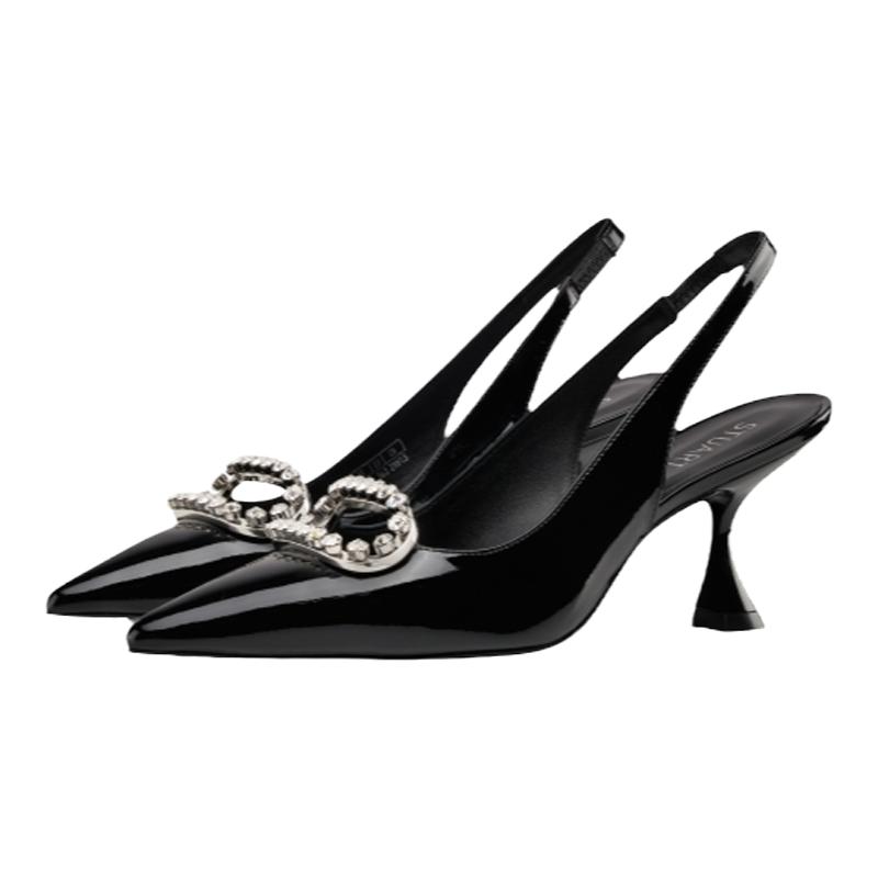 SW BLINGRING XCURVE 75 SLINGBACK 春夏水晶露跟时尚高跟鞋