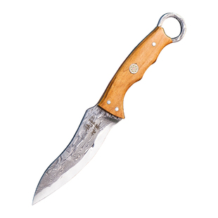 铁匠世家手工锻打多用户外刀具露营刀精品花纹钢多功能小刀送刀套