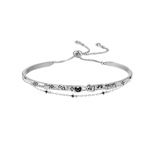 MASW麻秀原创设计喵咪交响乐系列创意涂鸦手环小众冷淡风甜酷手镯