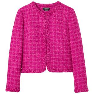 【6期免息】【新年礼物】kate spade ks凯迪拉克粗花呢夹克外套