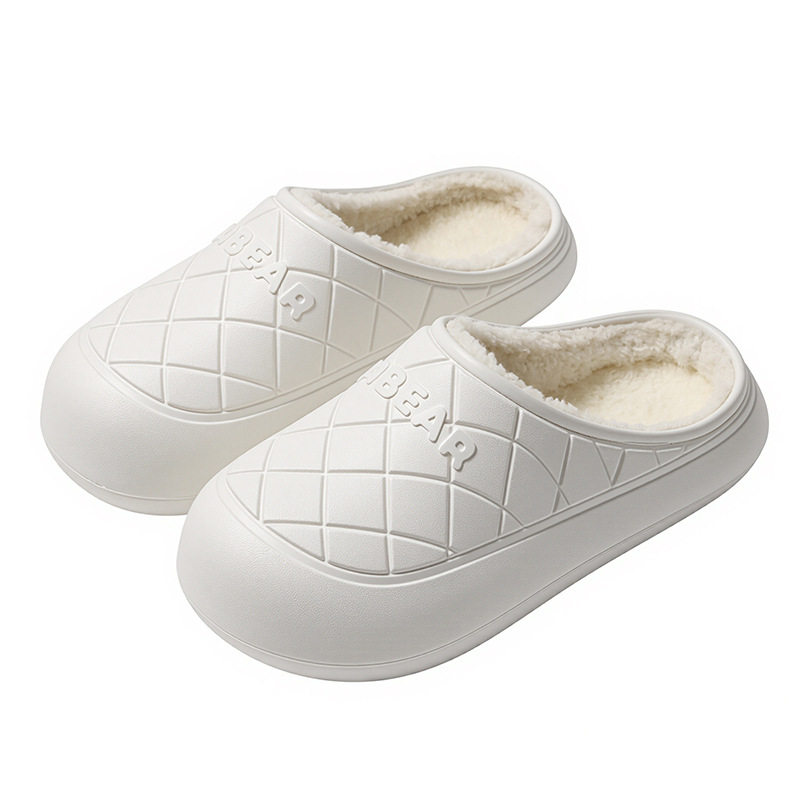 2025新款秋冬卡通家居棉拖防滑软底情侣可爱保暖包跟室内棉拖防水