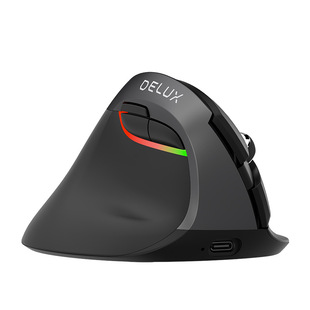 多彩M618mini垂直鼠标无线蓝牙双模充电光电立式侧握人体工学静音