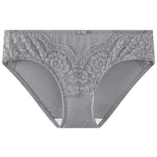 克黎诗蕾丝内裤女士10A抗菌纯棉裆低腰性感2025新款白色纯欲短裤