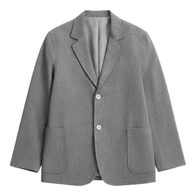 【天然棉麻】男士薄款休闲西服2026春款重磅免洗轻奢质感男装西装