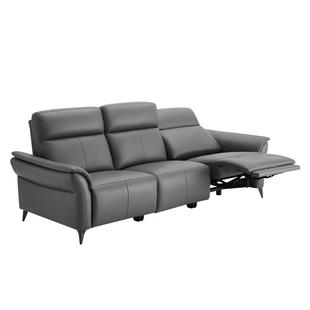 M&DCASA真皮电动沙发现代简约客厅沙发小户型直排md沙发栖息森林