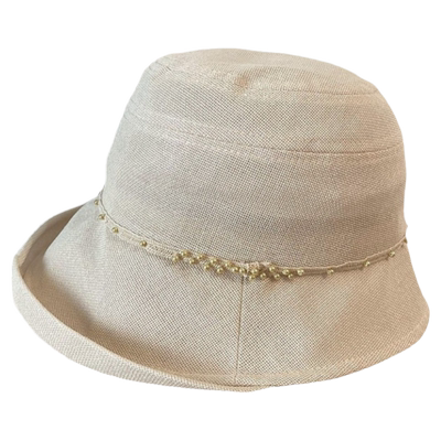 草帽和纸透气优雅卷边防晒帽子