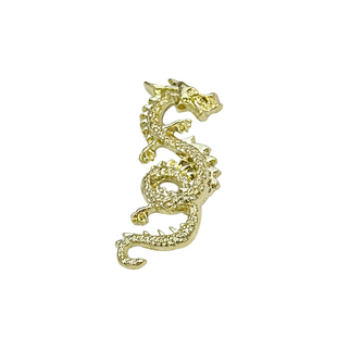 龙年美甲饰品钻2025新年立体金属龙中国风复古银喜庆蟠龙指甲钻石