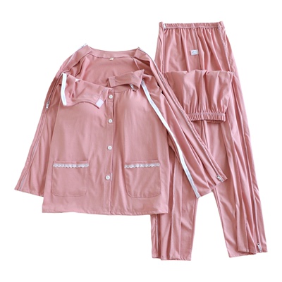 男女款春秋纯棉针织薄透气护理服