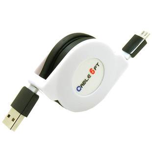 老式安卓伸缩数据线MicroUSB接口加长2米3米适用老款阶梯口手机小风扇耳机麦小音箱通用充电器线易便携可收纳