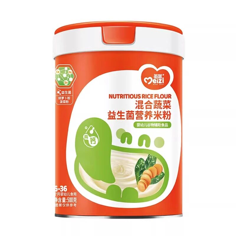 每滋婴儿加铁锌钙米粉1段宝宝辅食2段儿童大米米糊6-36个月500g